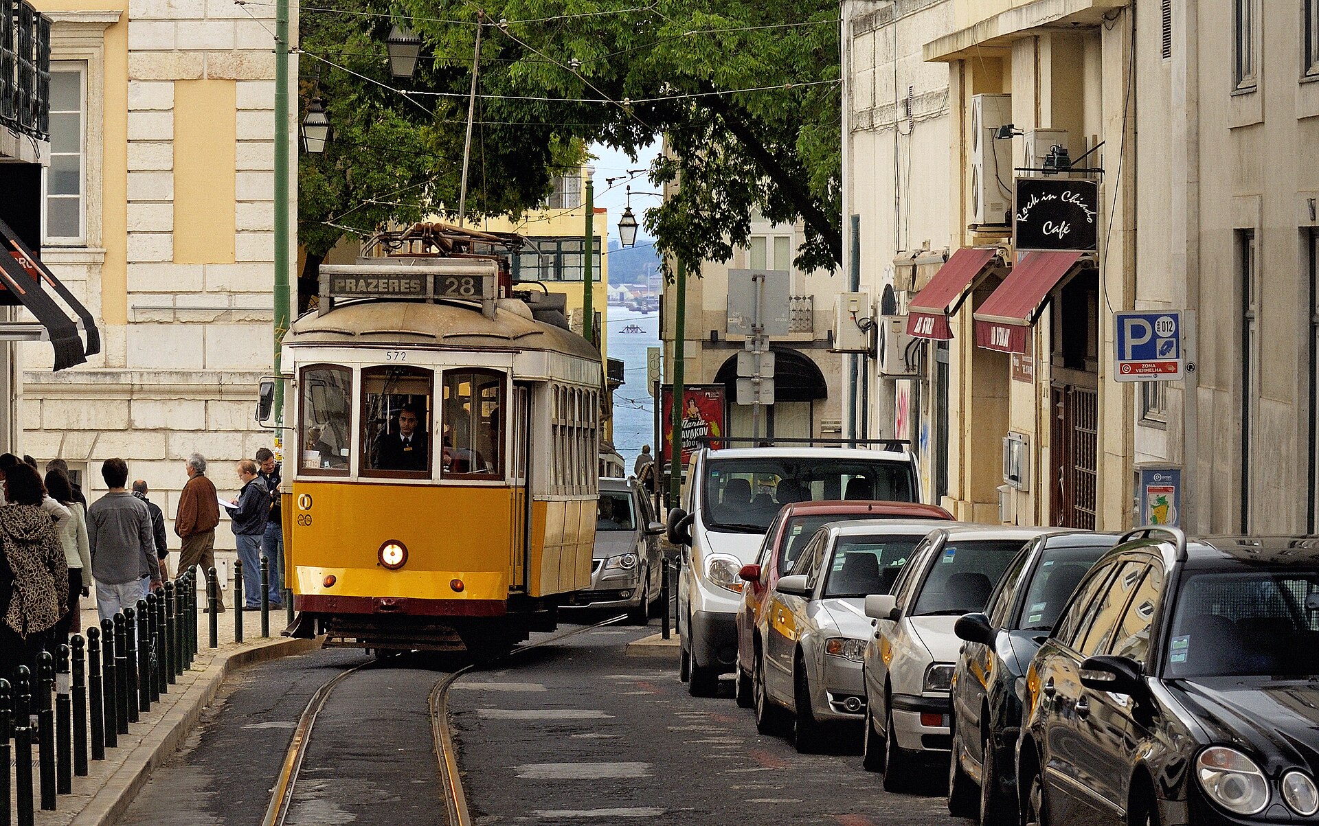 Tram 28 in Lisbon, Portuguese